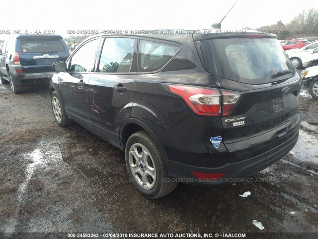 1FMCU0F76HUA76702 - 2017 FORD ESCAPE S BLACK photo 3