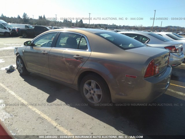 1G1ZG57B28F174144 - 2008 CHEVROLET MALIBU LS BEIGE photo 3
