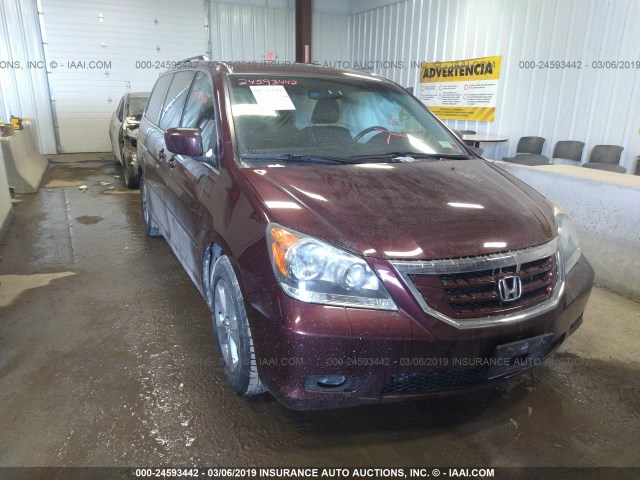 5FNRL3H94AB078755 - 2010 HONDA ODYSSEY TOURING MAROON photo 1