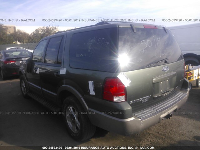 1FMRU17W83LB62663 - 2003 FORD EXPEDITION EDDIE BAUER GREEN photo 3