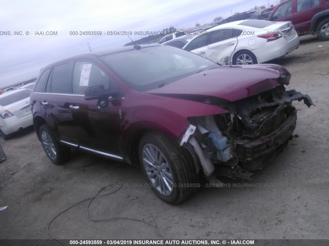 2LMDJ6JK1DBL05982 - 2013 LINCOLN MKX RED photo 1