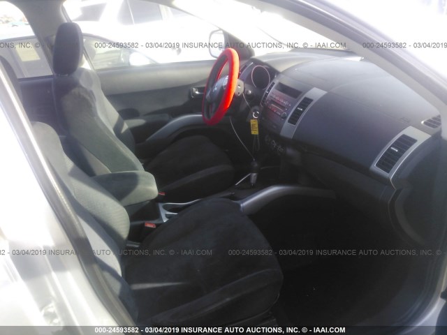 JA4MS31X97U004571 - 2007 MITSUBISHI OUTLANDER ES/LS ვერცხლისფერი ფოტო 5