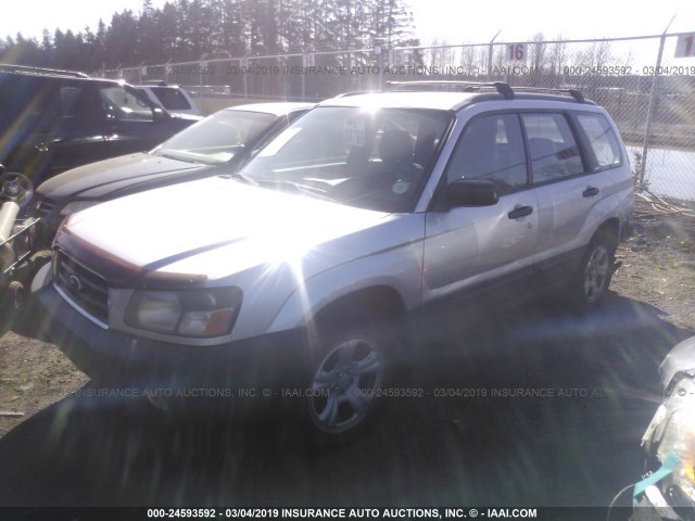 JF1SG636X4H750686 - 2004 SUBARU FORESTER 2.5X SILVER photo 2