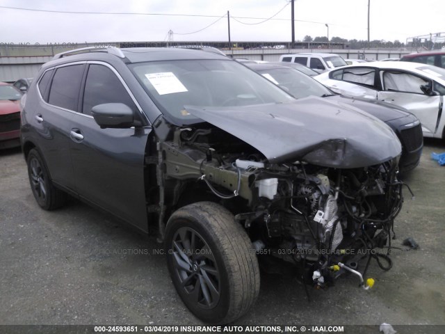 5N1AT2MT4GC840735 - 2016 NISSAN ROGUE S/SL/SV GRAY photo 1