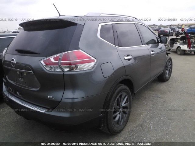 5N1AT2MT4GC840735 - 2016 NISSAN ROGUE S/SL/SV GRAY photo 4