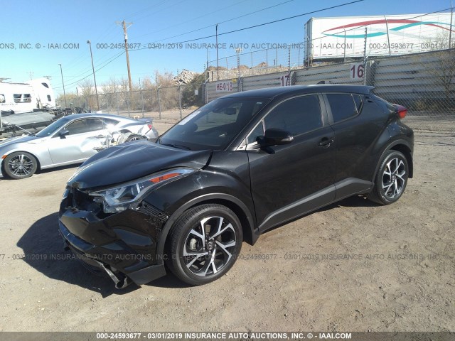 NMTKHMBX4JR031316 - 2018 TOYOTA C-HR XLE/XLE PREMIUM BLACK photo 2