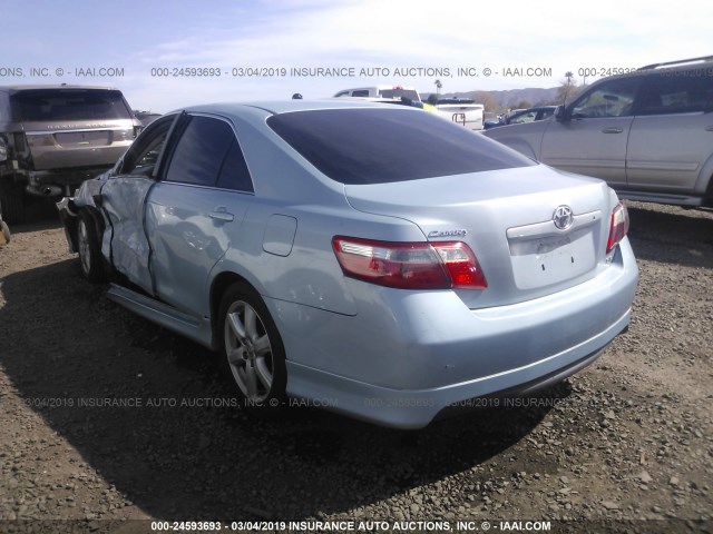 4T1BE46K77U539367 - 2007 TOYOTA CAMRY NEW GENERAT CE/LE/XLE/SE Light Blue photo 3