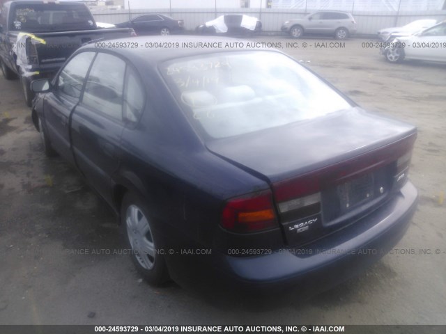 4S3BE635727208455 - 2002 SUBARU LEGACY L BLUE photo 3