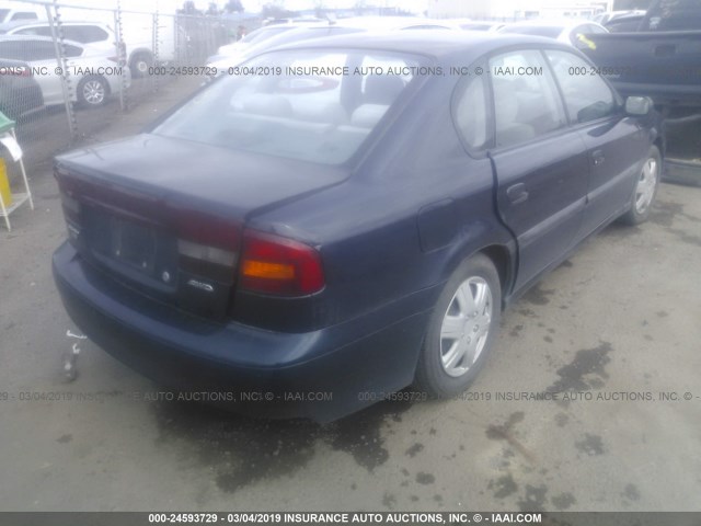 4S3BE635727208455 - 2002 SUBARU LEGACY L BLUE photo 4