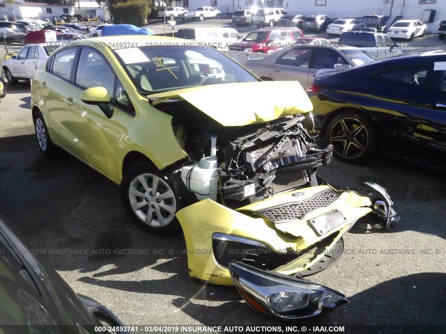 KNADM4A30G6685501 - 2016 KIA RIO LX YELLOW photo 1