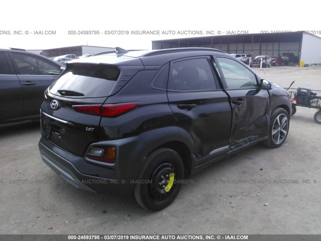 KM8K53A59KU207340 - 2019 HYUNDAI KONA BLACK photo 4