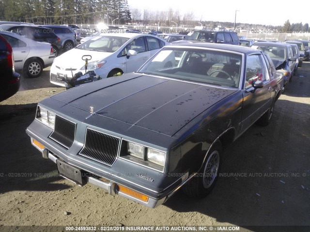 1G3GK47Y6GP339567 - 1986 OLDSMOBILE CUTLASS SALON  BLACK photo 2