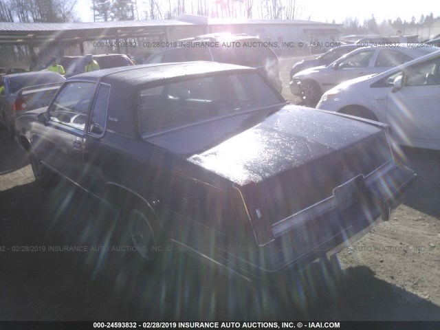 1G3GK47Y6GP339567 - 1986 OLDSMOBILE CUTLASS SALON  BLACK photo 3