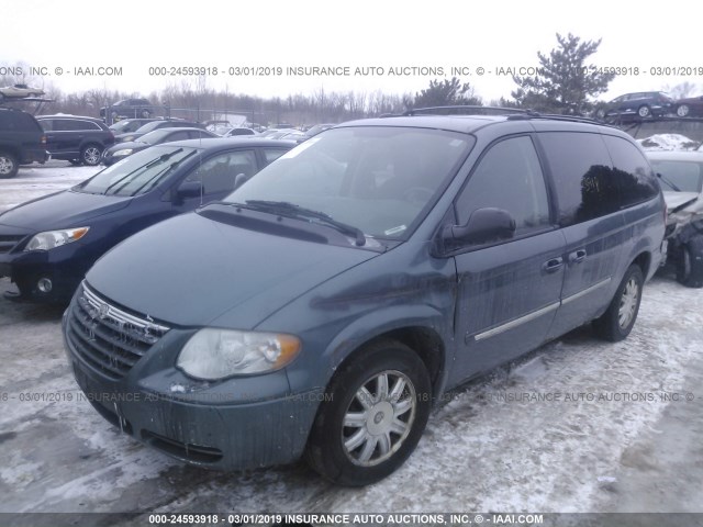 2A4GP54L26R608459 - 2006 CHRYSLER TOWN & COUNTRY TOURING BLUE photo 2