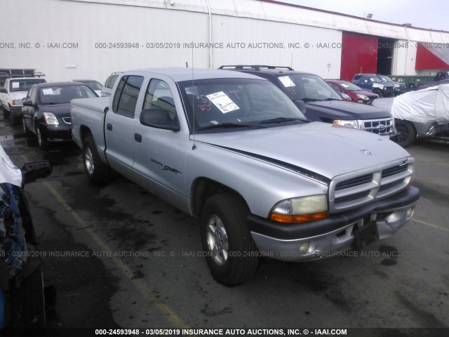 1B7HL2AXX1S241703 - 2001 DODGE DAKOTA QUAD SILVER photo 1