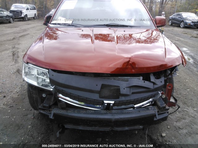 3C4PDDBG7ET108842 - 2014 DODGE JOURNEY ORANGE photo 6