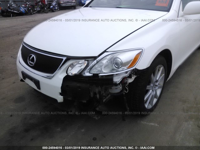 JTHCH96S560016527 - 2006 LEXUS GS GENERATION 200 300 WHITE photo 6