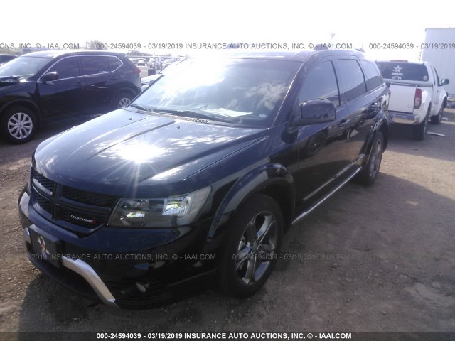 3C4PDCGGXHT518543 - 2017 DODGE JOURNEY CROSSROAD BLACK photo 2