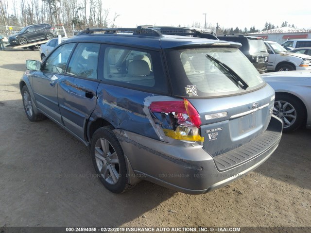 4S4BP86C074307364 - 2007 SUBARU LEGACY OUTBACK 3.0R LL BEAN BLUE photo 3