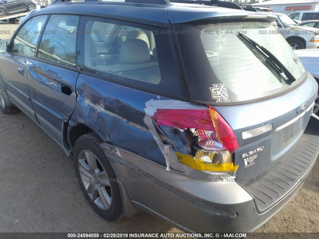 4S4BP86C074307364 - 2007 SUBARU LEGACY OUTBACK 3.0R LL BEAN BLUE photo 6