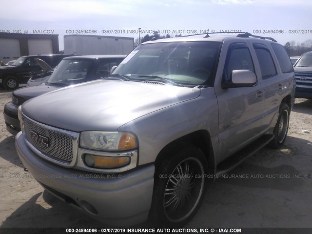 1GKEK63UX5J161589 - 2005 GMC YUKON DENALI SILVER photo 2