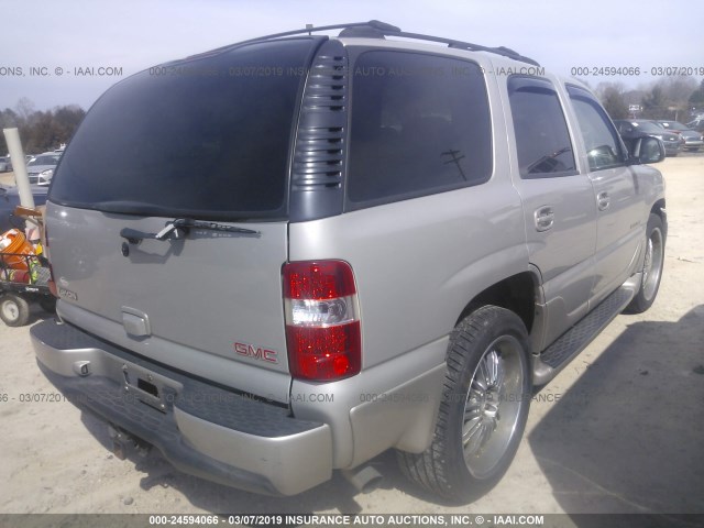 1GKEK63UX5J161589 - 2005 GMC YUKON DENALI SILVER photo 4