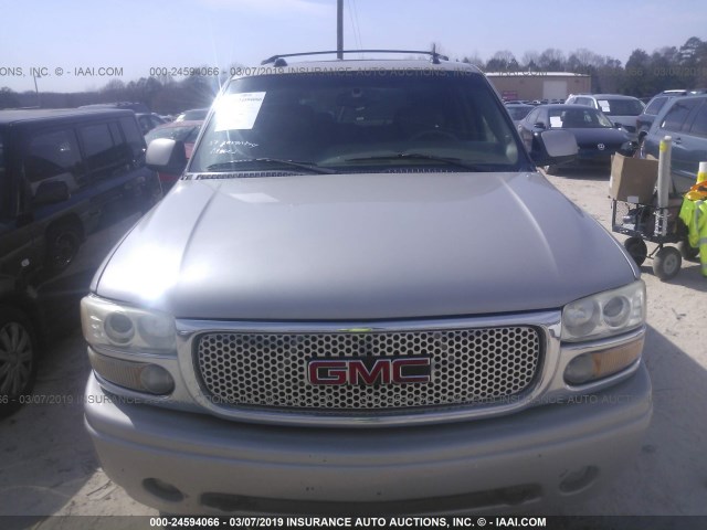 1GKEK63UX5J161589 - 2005 GMC YUKON DENALI SILVER photo 6