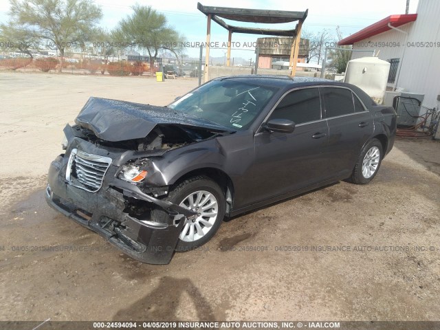 2C3CCAAG1EH220891 - 2014 CHRYSLER 300 GRAY photo 2