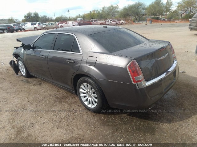 2C3CCAAG1EH220891 - 2014 CHRYSLER 300 GRAY photo 3