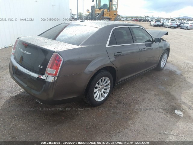 2C3CCAAG1EH220891 - 2014 CHRYSLER 300 GRAY photo 4