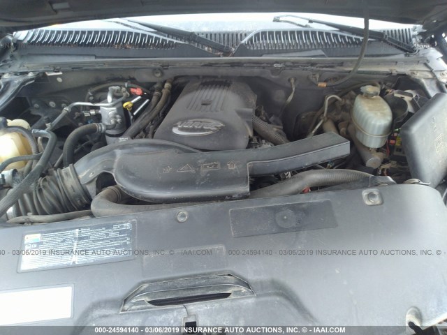 1GKEK13T75R115861 - 2005 GMC YUKON GRAY photo 10