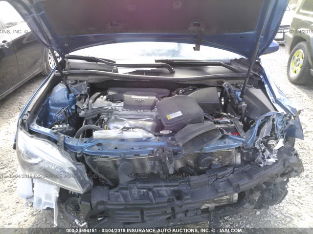 4T1BF1FK6GU560819 - 2016 TOYOTA CAMRY LE/XLE/SE/XSE 蓝色 照片 10