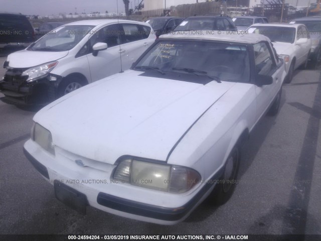 1FABP44A9HF227474 - 1987 FORD MUSTANG LX WHITE photo 2