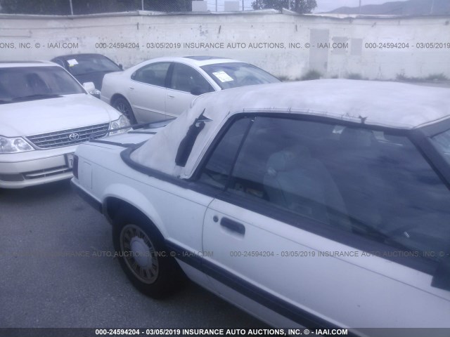 1FABP44A9HF227474 - 1987 FORD MUSTANG LX WHITE photo 6