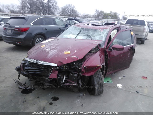 1C3CCBCG9DN573727 - 2013 CHRYSLER 200 LIMITED RED photo 2