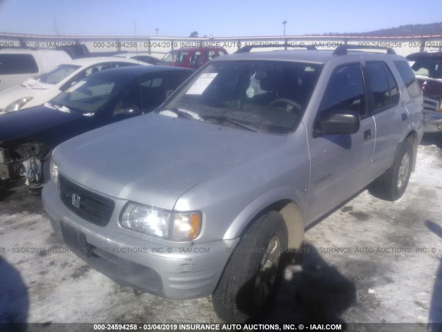 4S6DM58W614402985 - 2001 HONDA PASSPORT EX/LX SILVER photo 2