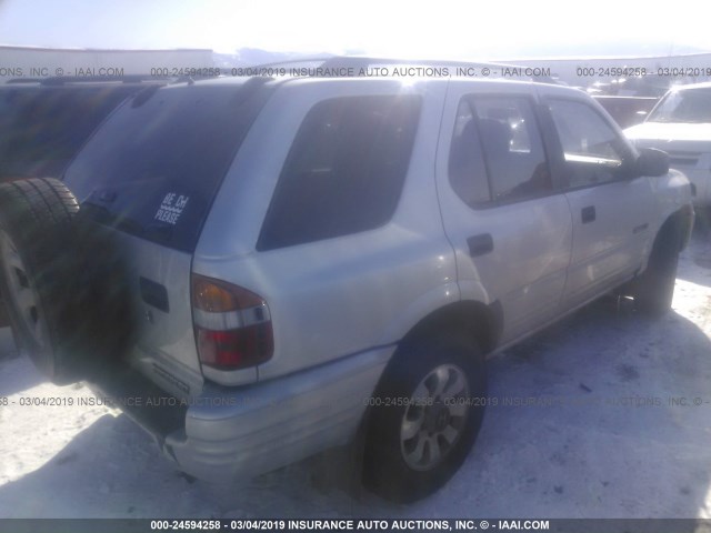 4S6DM58W614402985 - 2001 HONDA PASSPORT EX/LX SILVER photo 4