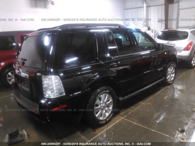 4M2EU47E78UJ02221 - 2008 MERCURY MOUNTAINEER LUXURY BLACK photo 4