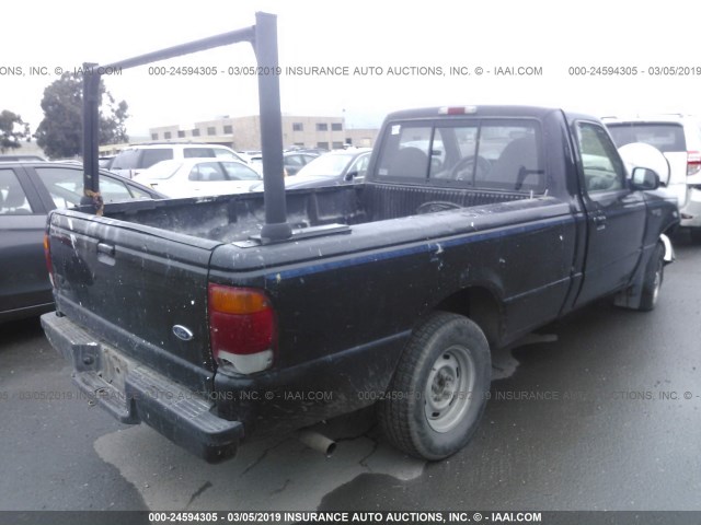 1FTYR10X3WPA95309 - 1998 FORD RANGER BLACK photo 4