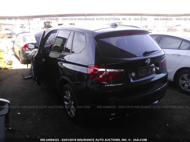 5UXWX7C53DL978792 - 2013 BMW X3 XDRIVE35I BLACK photo 3