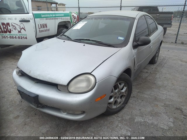 1B3ES46C0YD672395 - 2000 DODGE NEON ES SILVER photo 2