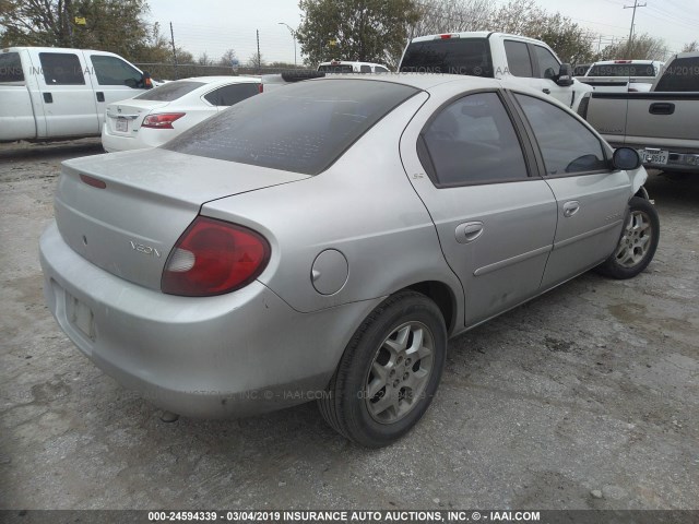 1B3ES46C0YD672395 - 2000 DODGE NEON ES SILVER photo 4