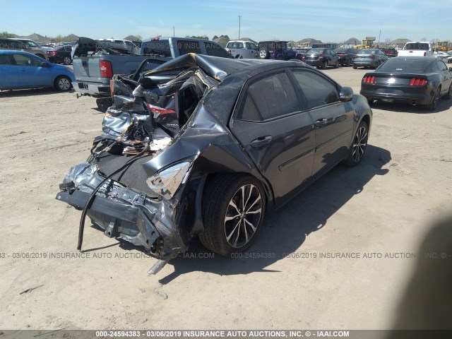 5YFBURHE7HP676402 - 2017 TOYOTA COROLLA L/LE/XLE/SE/XSE GRAY photo 4