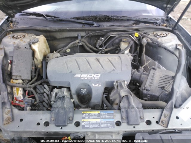 2G2WP522151164603 - 2005 PONTIAC GRAND PRIX GRAY photo 10