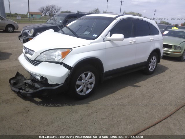 JHLRE38728C014944 - 2008 HONDA CR-V EXL WHITE photo 2