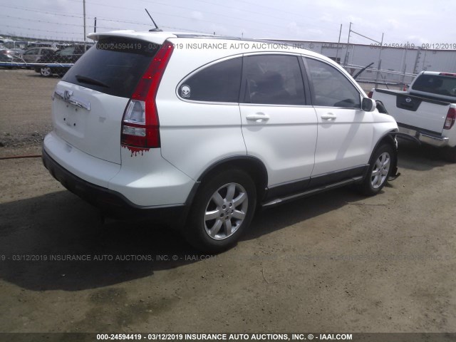 JHLRE38728C014944 - 2008 HONDA CR-V EXL WHITE photo 4