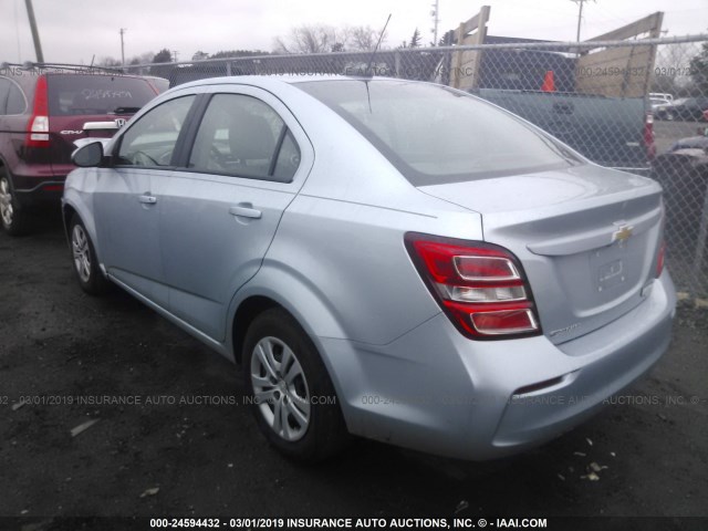 1G1JB5SG2H4160335 - 2017 CHEVROLET SONIC LS 蓝色 照片 3