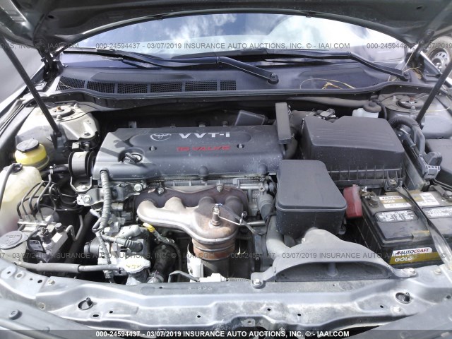 4T1BE46K38U201336 - 2008 TOYOTA CAMRY CE/LE/XLE/SE GRAY photo 10