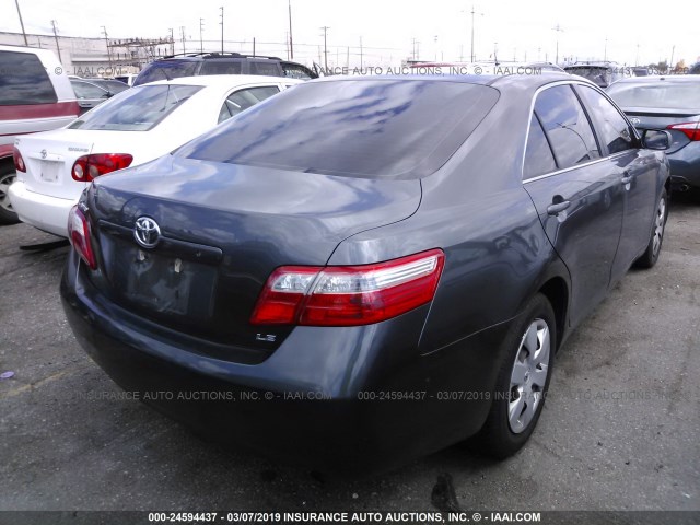 4T1BE46K38U201336 - 2008 TOYOTA CAMRY CE/LE/XLE/SE GRAY photo 4