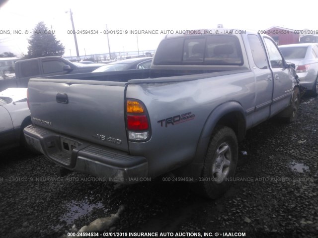 5TBBT44121S143470 - 2001 TOYOTA TUNDRA ACCESS CAB/ACCESS CAB SR5 SILVER photo 4